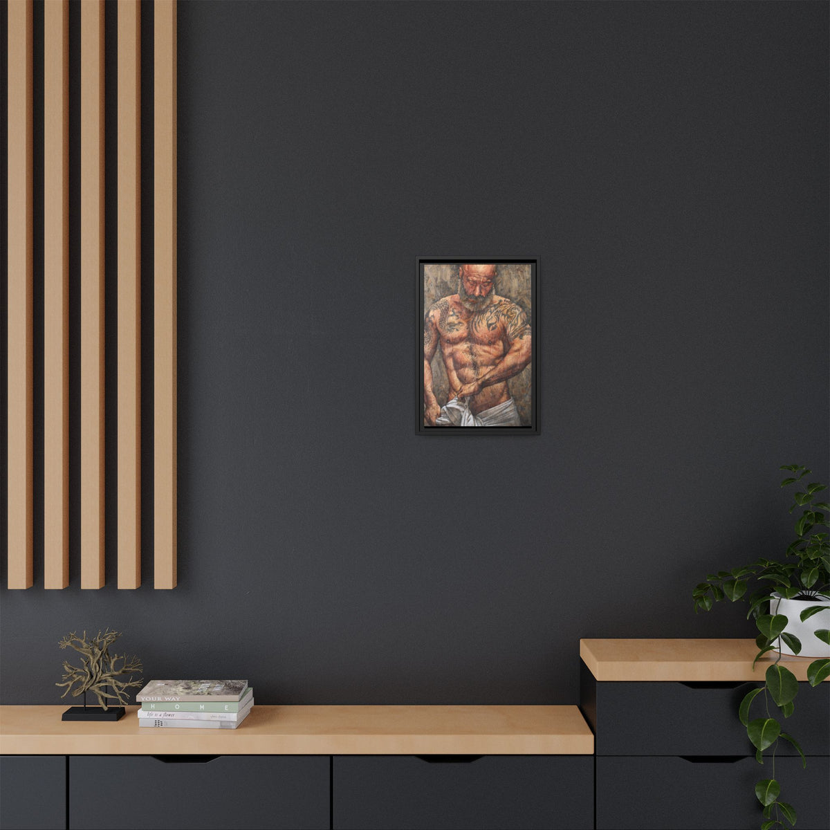 Urban Saint 1, Matte Canvas, Framed (Multi-color)