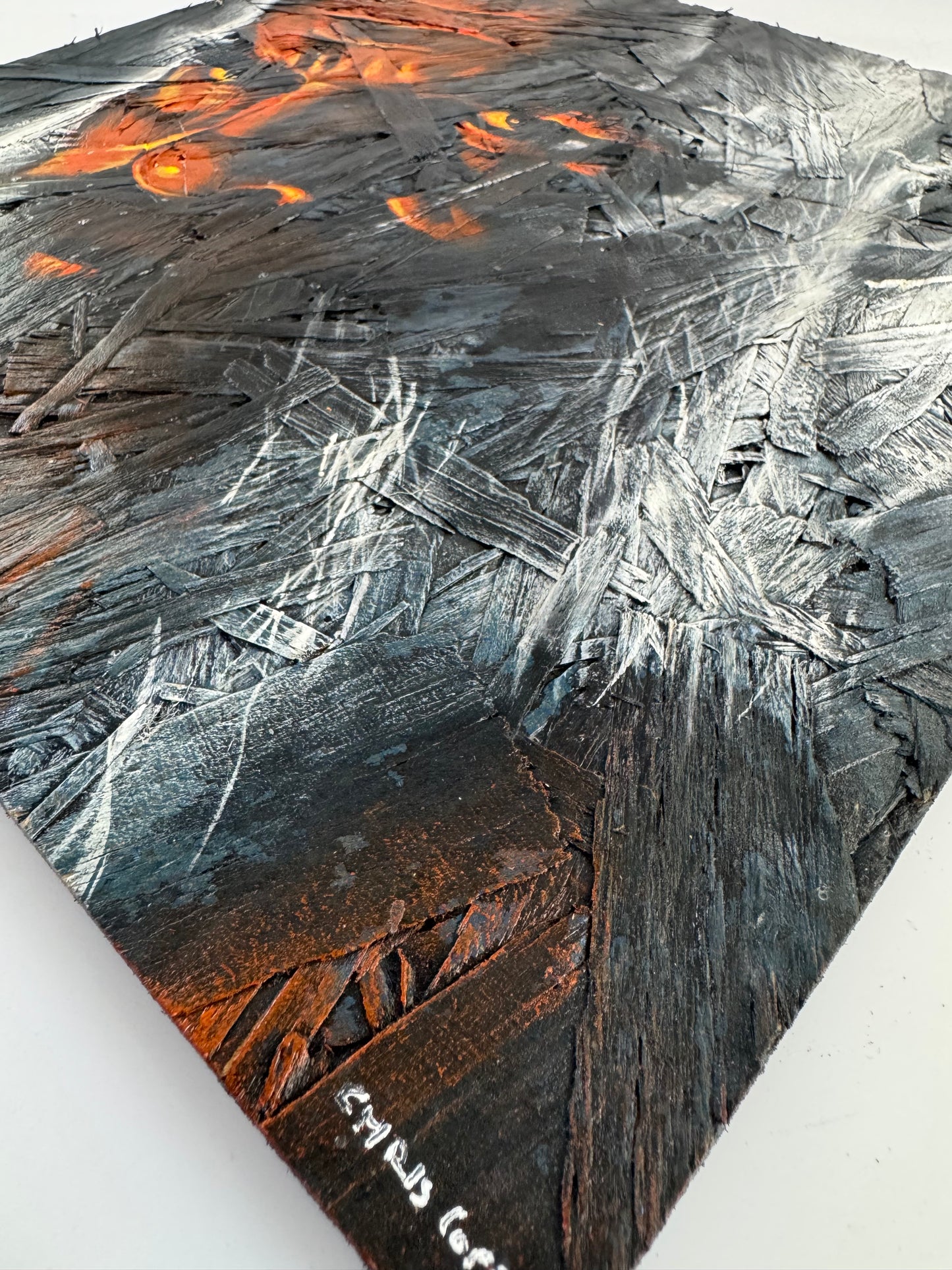 Obscure 3, Original Acrylic on OSB Panel, 12x12"