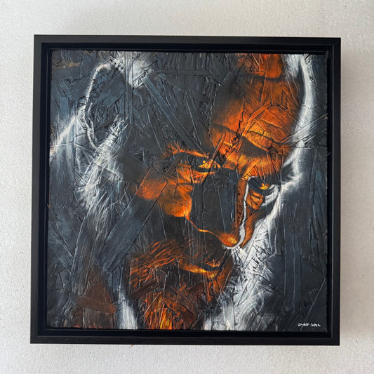 Obscure 4, Original Acrylic on OSB Panel, 12x12"