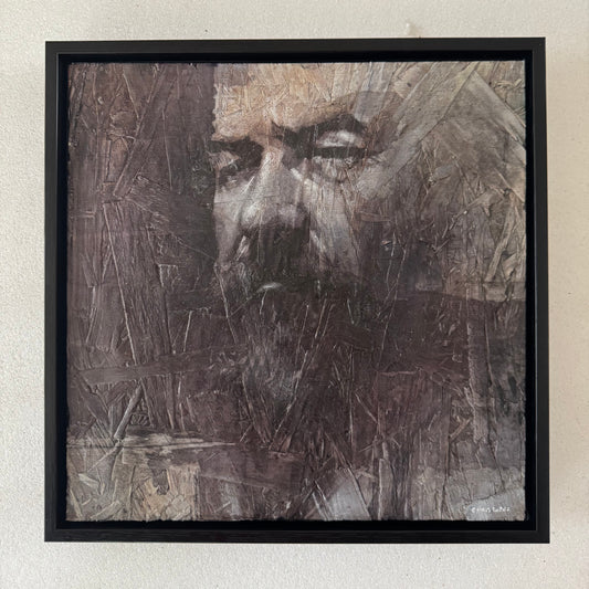 Presence, Mixed Media on OSB Panel, 12x12"