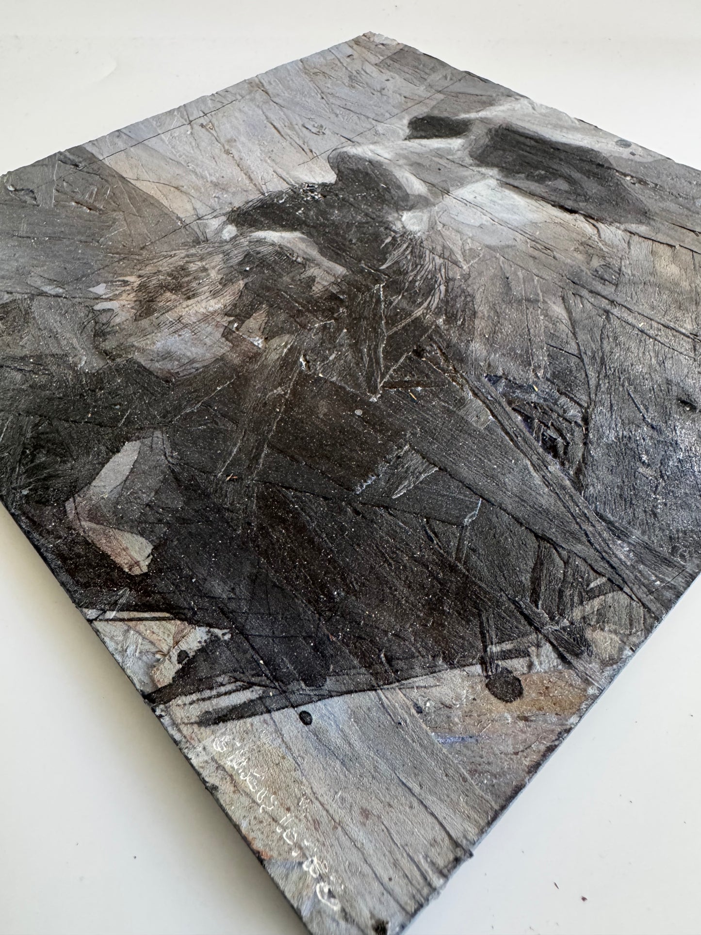 Presence 2, Mixed Media on OSB Panel, 8x8"