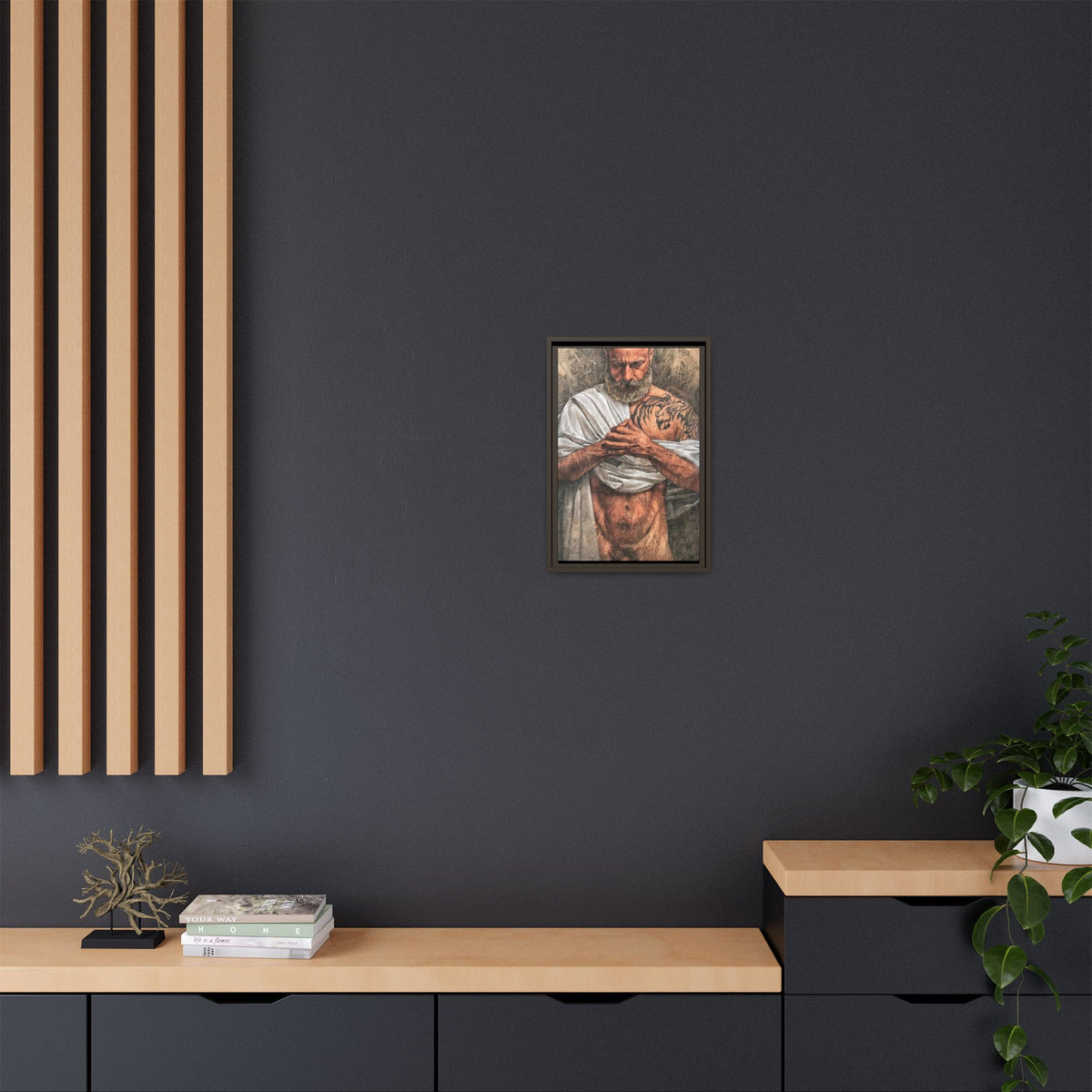 Urban Saint 1, Matte Canvas, Framed (Multi-color)