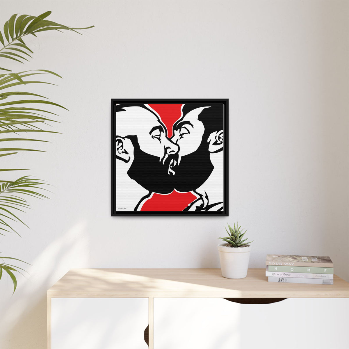 Love is Love, Giclee Print on Matte Canvas, Framed (Multi-color)