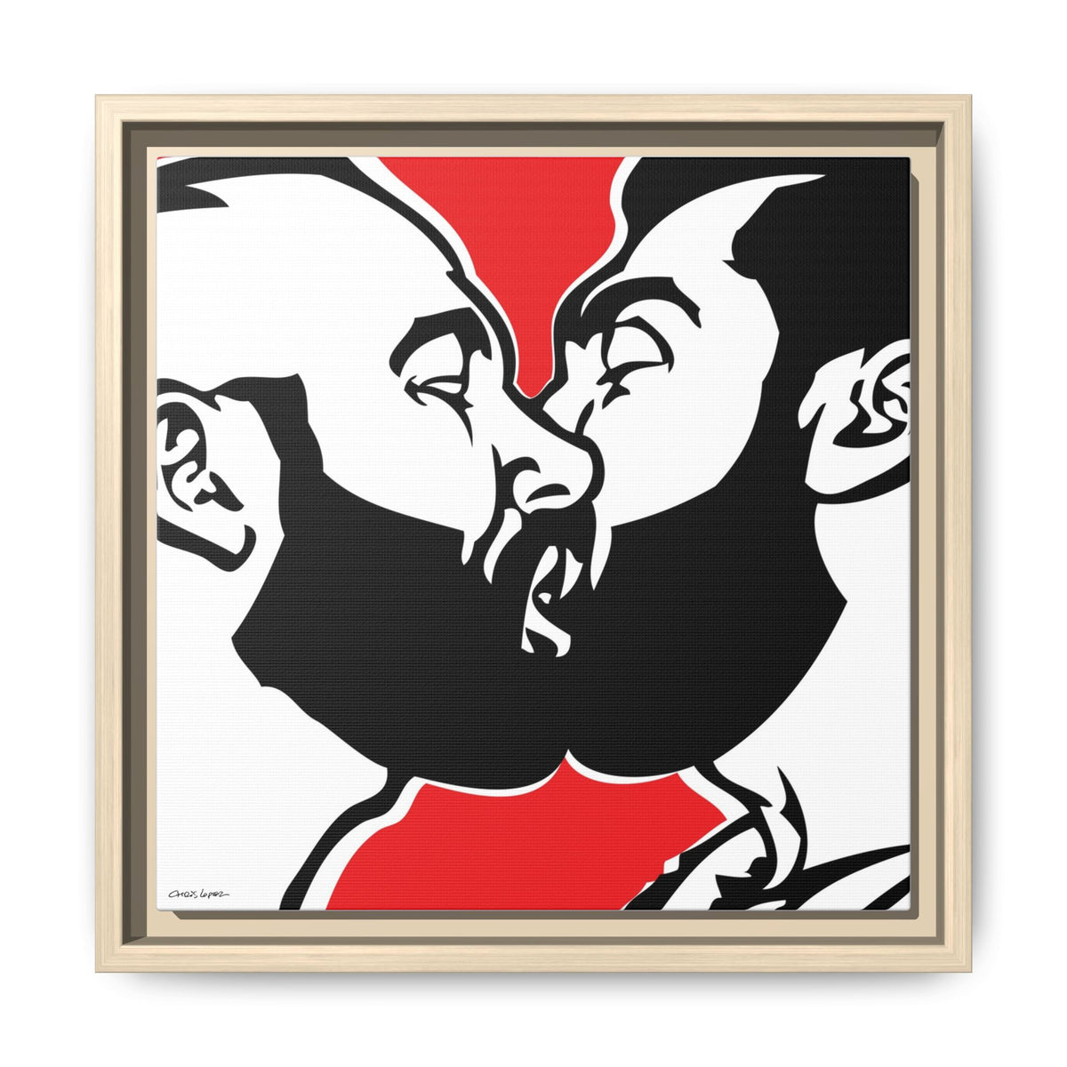 Love is Love, Giclee Print on Matte Canvas, Framed (Multi-color)
