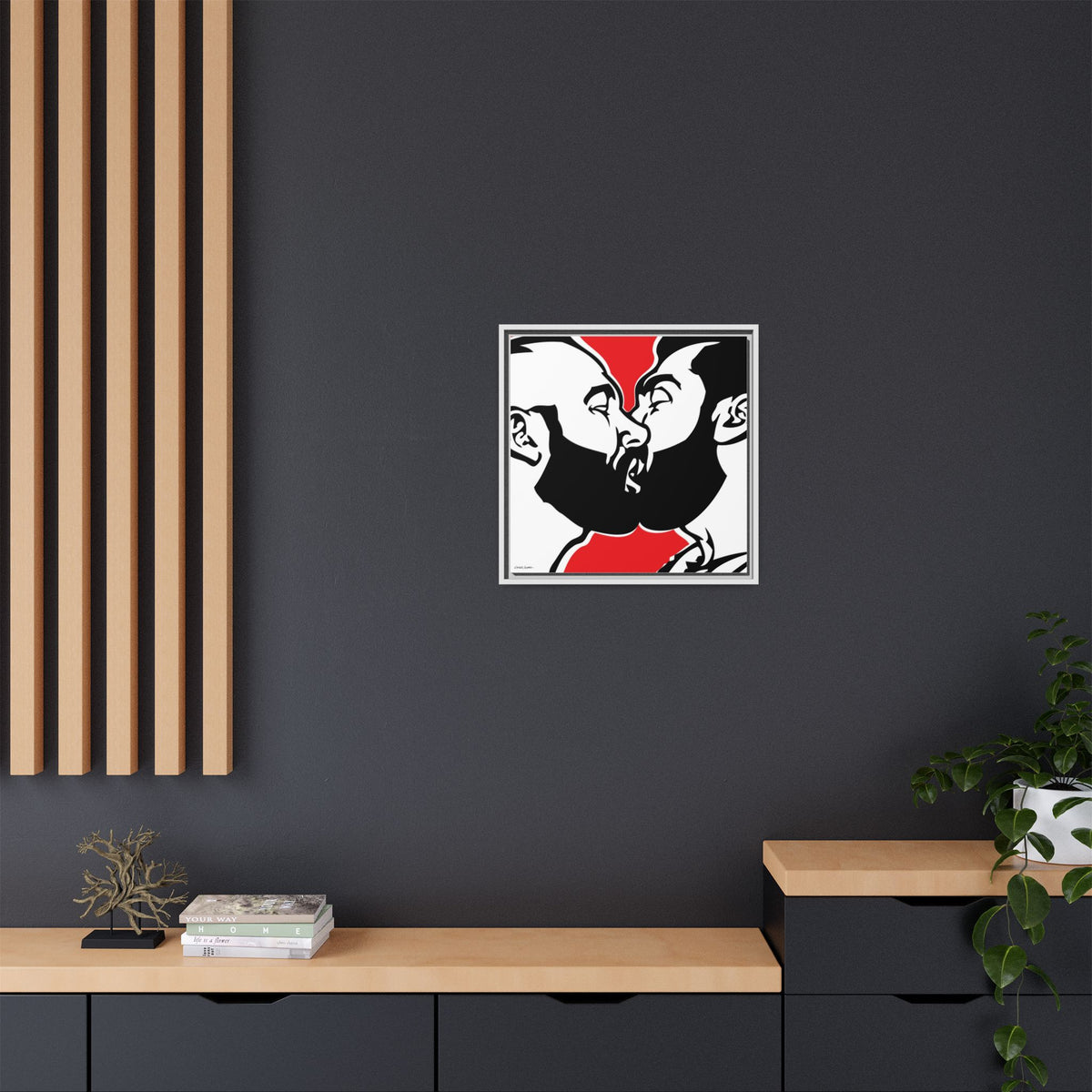 Love is Love, Giclee Print on Matte Canvas, Framed (Multi-color)