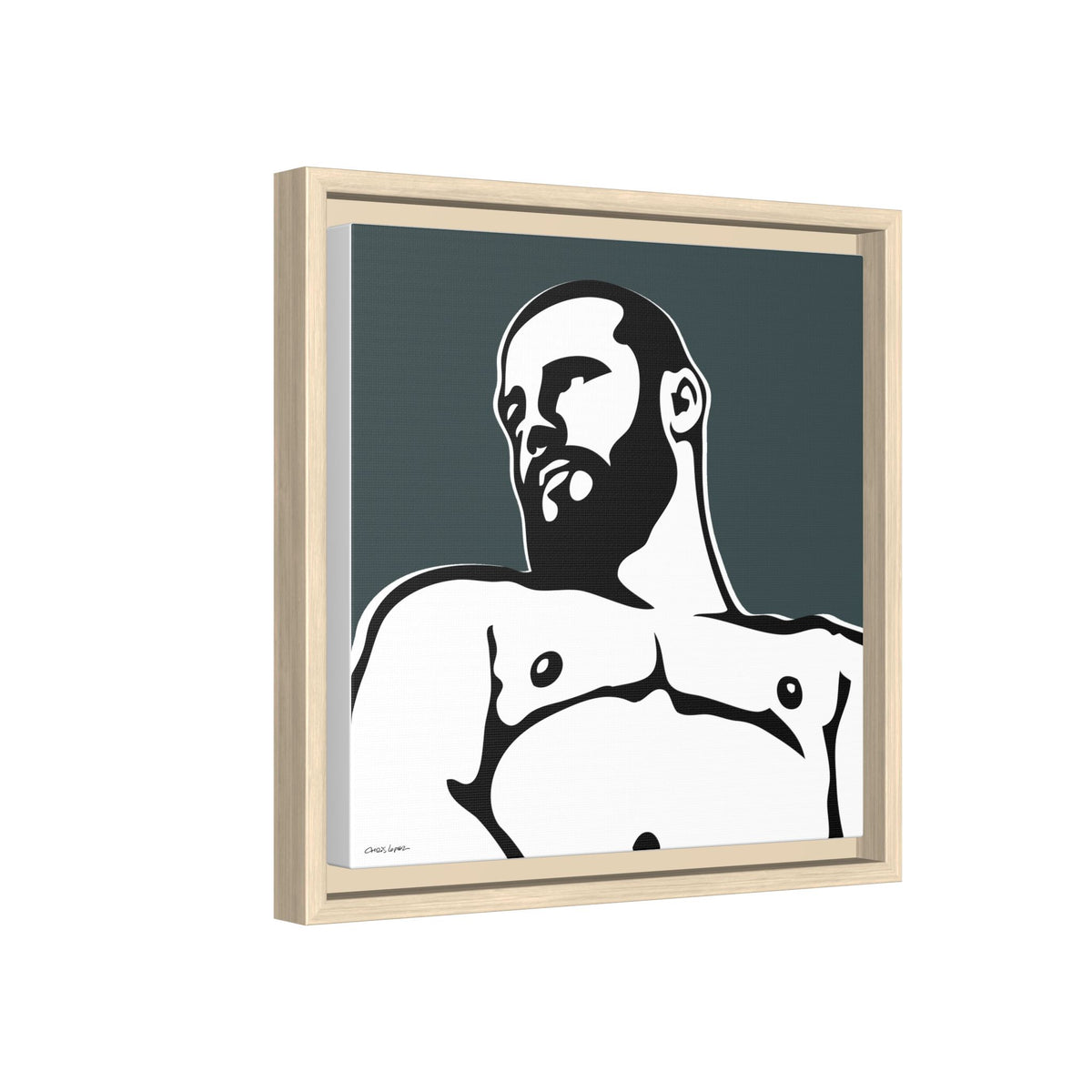 Bear, Giclee Print on Matte Canvas, Framed (Multi-color)