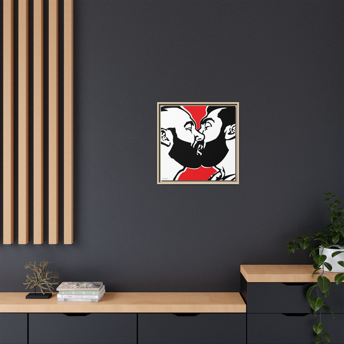 Love is Love, Giclee Print on Matte Canvas, Framed (Multi-color)