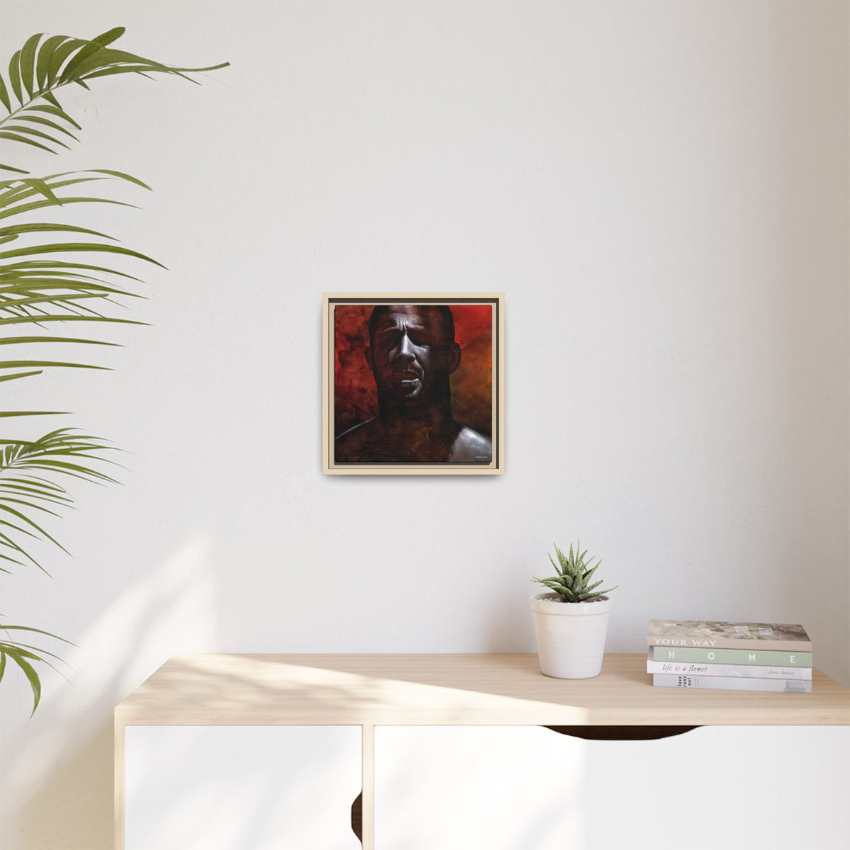 In the Darkness, Matte Canvas, Framed (Multi-color)