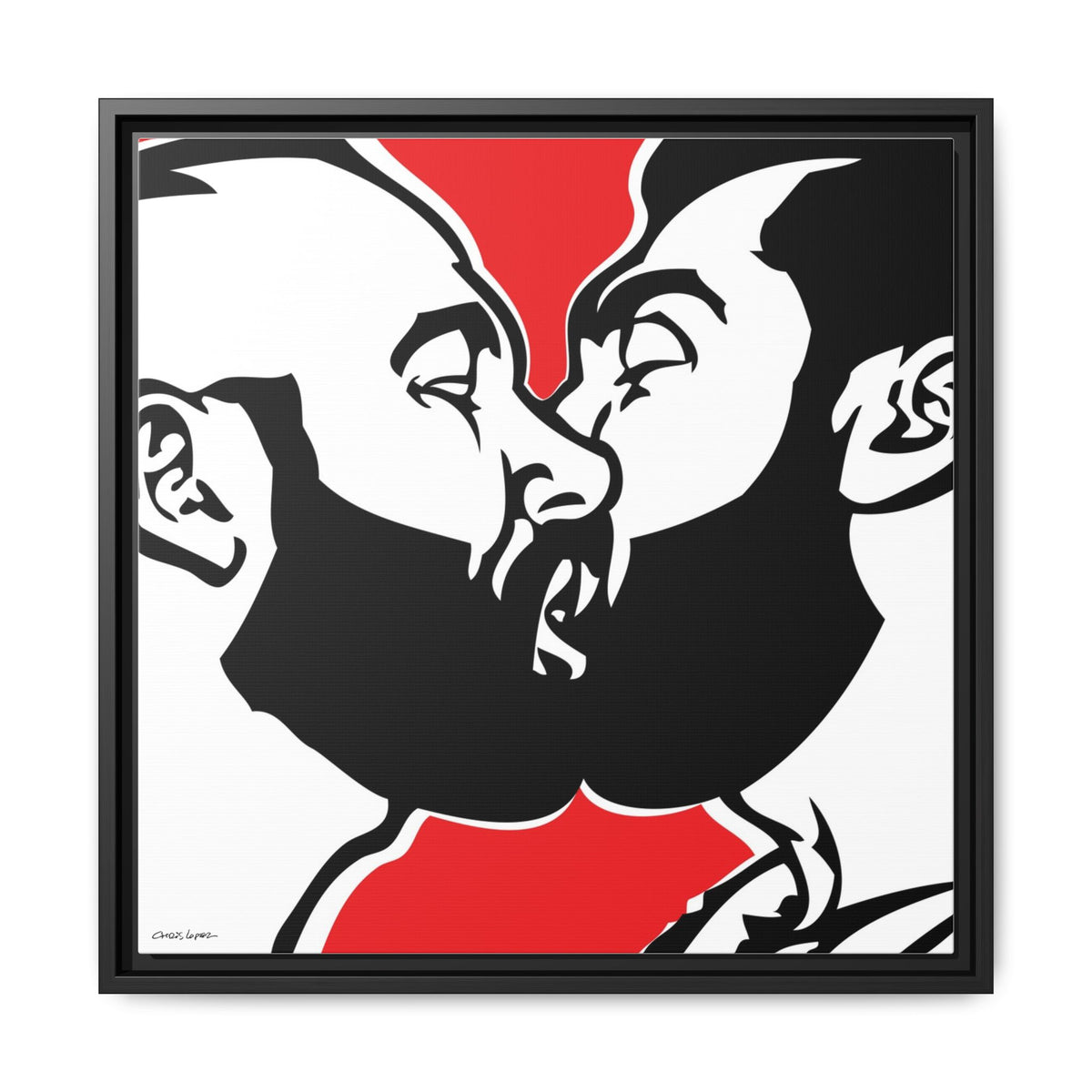 Love is Love, Giclee Print on Matte Canvas, Framed (Multi-color)