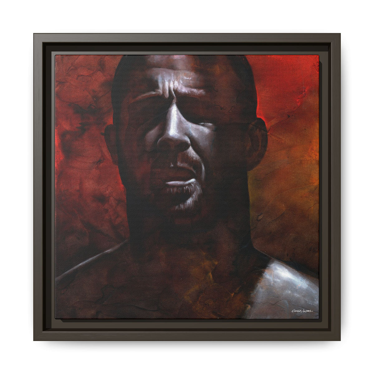 In the Darkness, Matte Canvas, Framed (Multi-color)