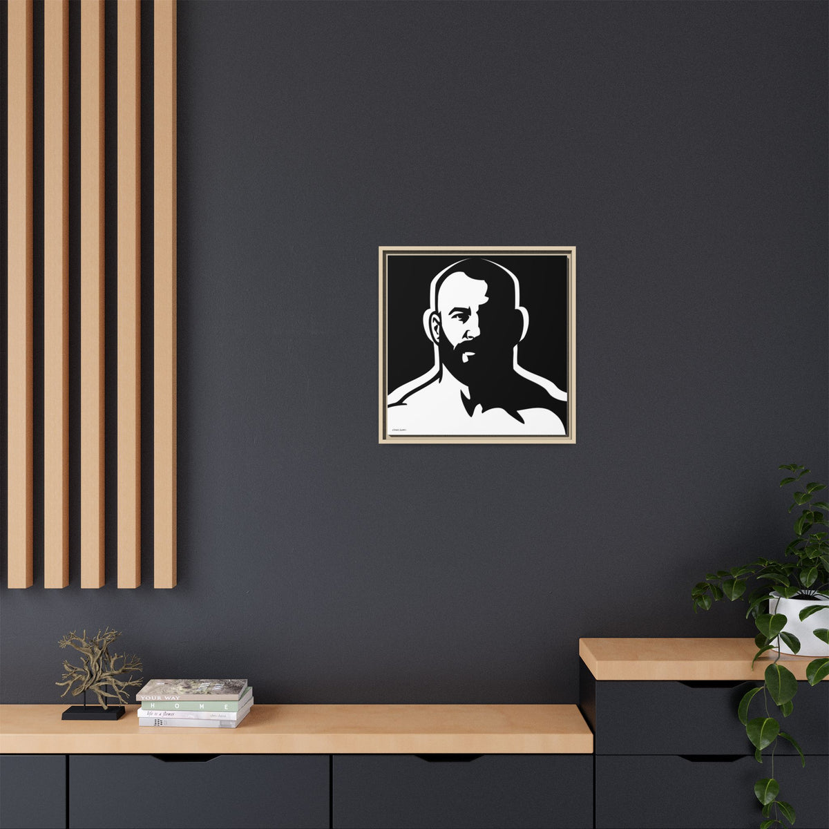 Dark Room, Giclee Print on Matte Canvas, Framed (Multi-color)