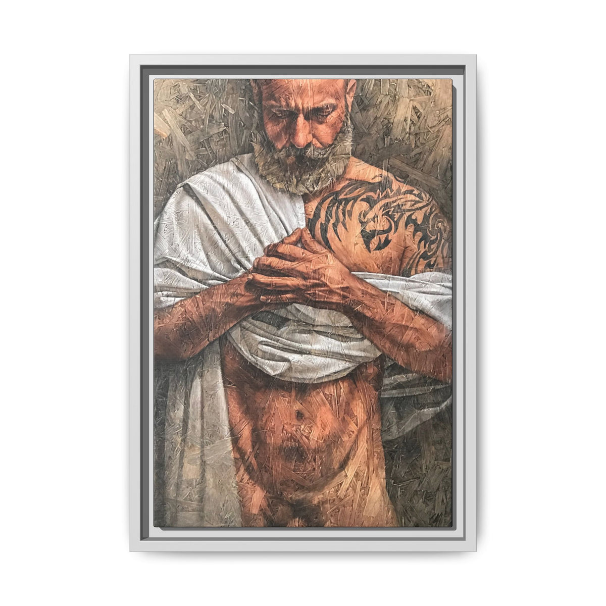 Urban Saint 1, Matte Canvas, Framed (Multi-color)