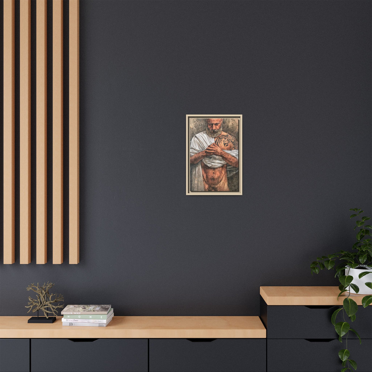 Urban Saint 1, Matte Canvas, Framed (Multi-color)