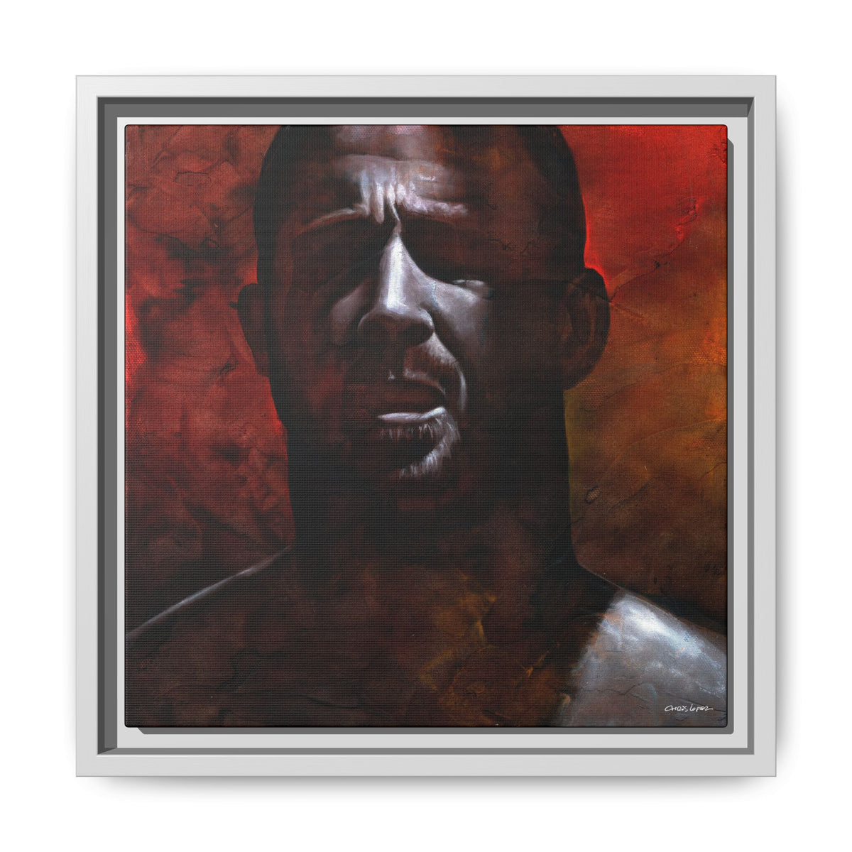 In the Darkness, Matte Canvas, Framed (Multi-color)