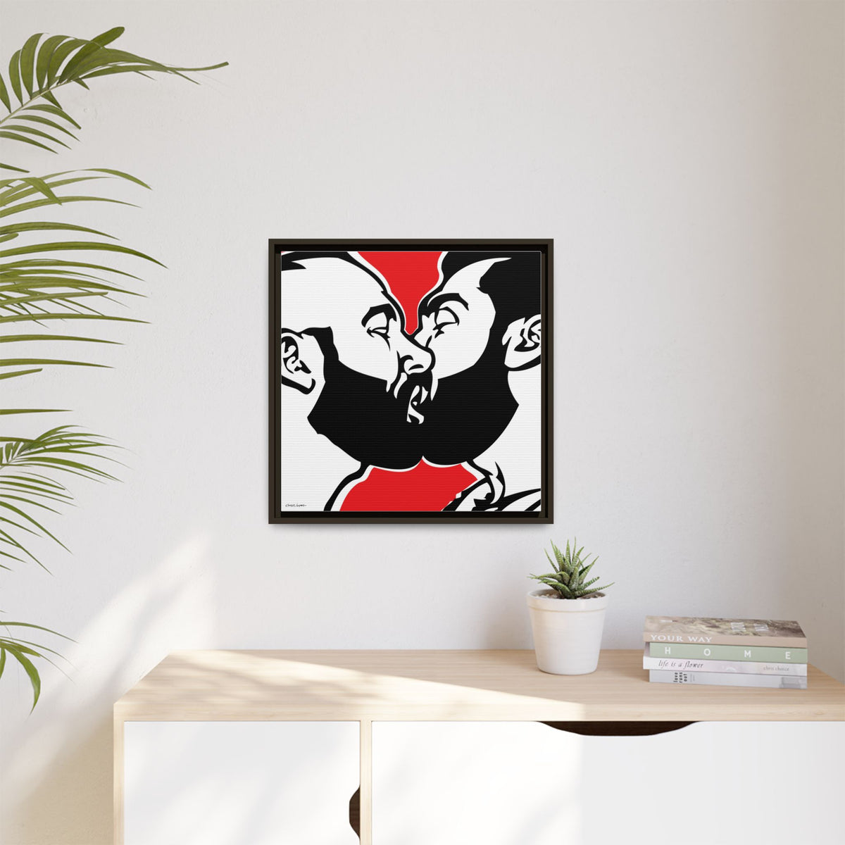 Love is Love, Giclee Print on Matte Canvas, Framed (Multi-color)