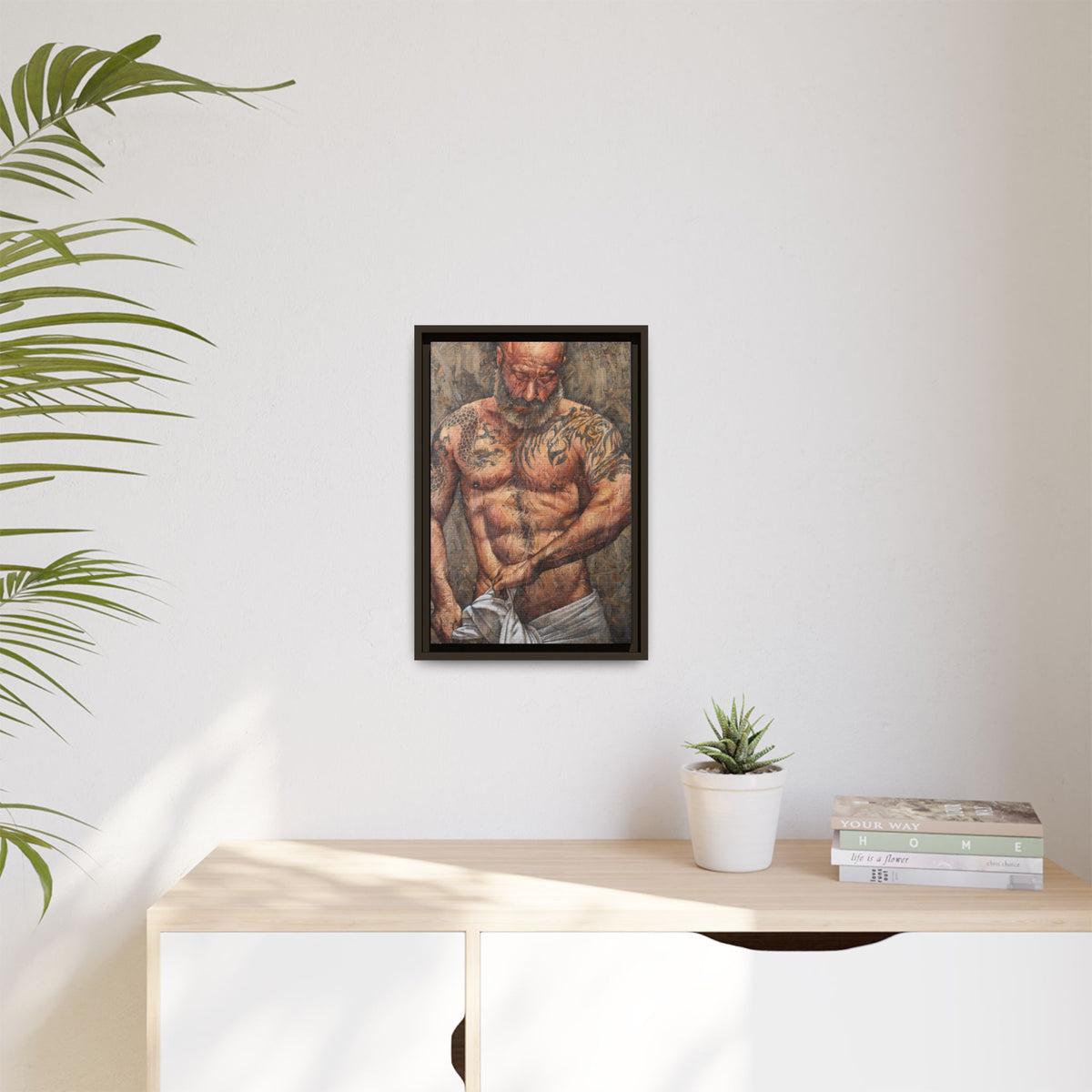 Urban Saint 1, Matte Canvas, Framed (Multi-color)