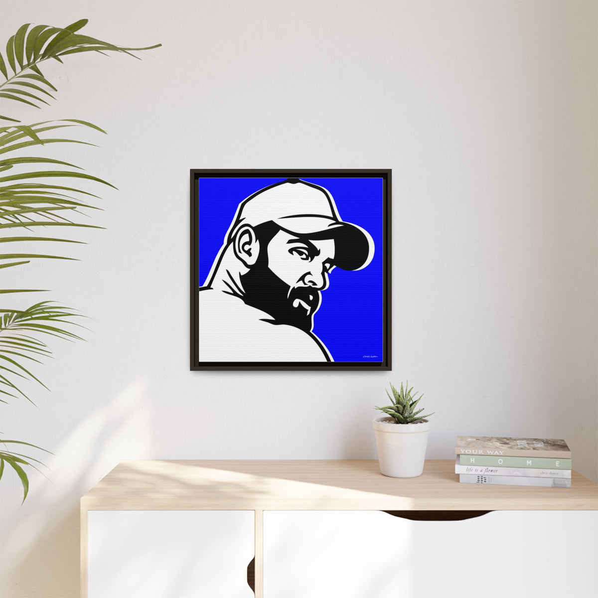Trucker, Matte Canvas, Framed (Multi-color)