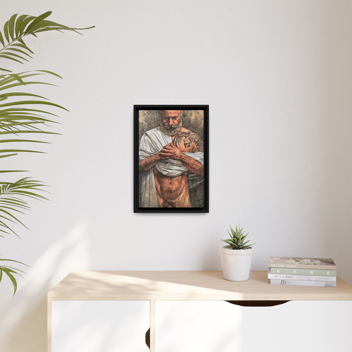Urban Saint 1, Matte Canvas, Framed (Multi-color)