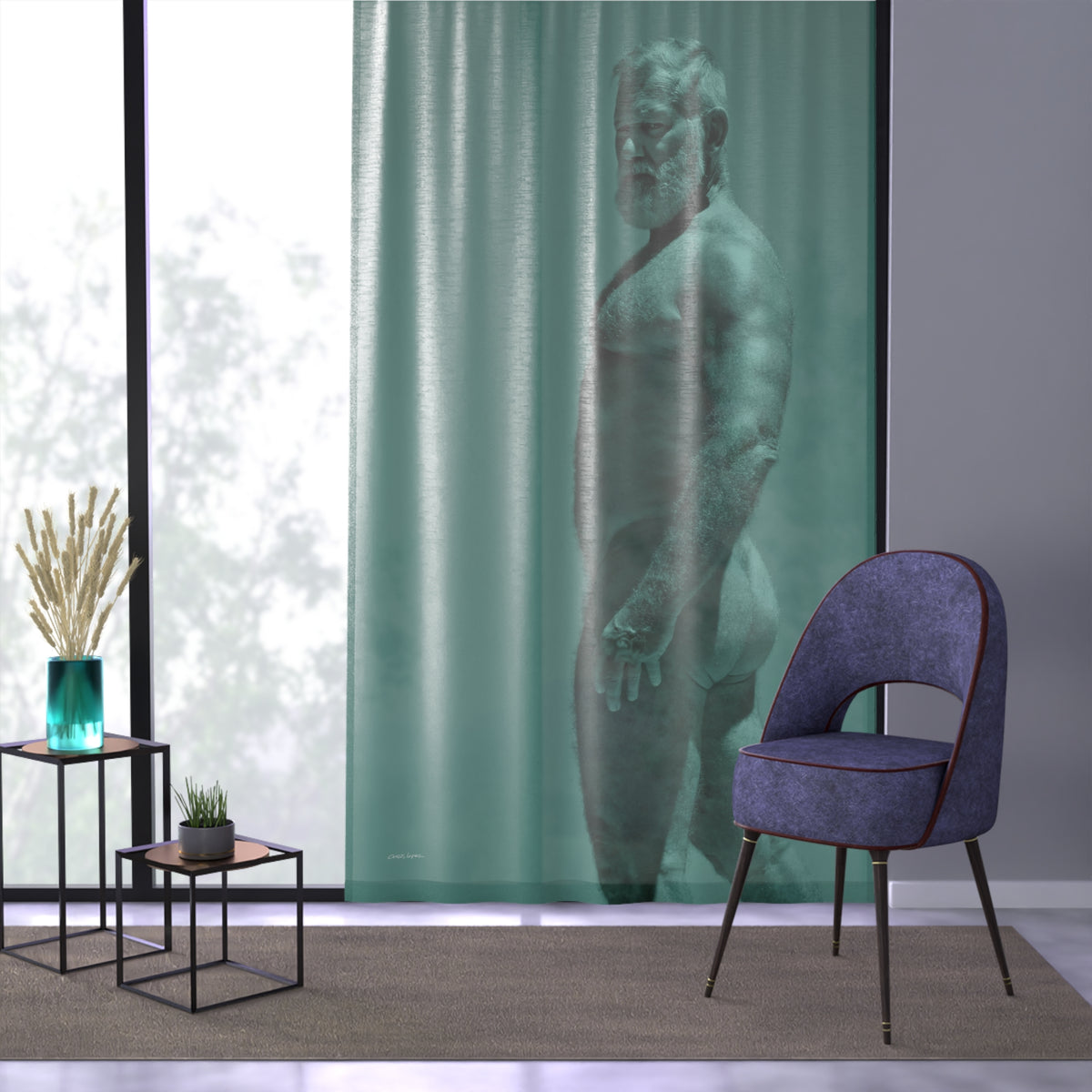 Joe 4, Textured Sheer Window Curtain