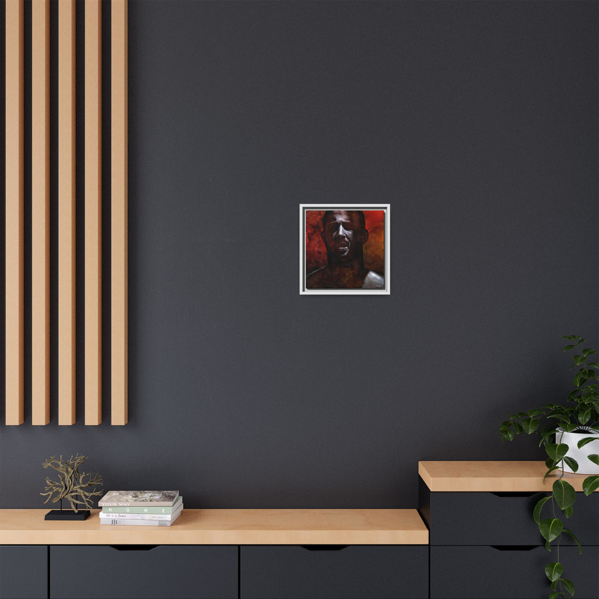 In the Darkness, Matte Canvas, Framed (Multi-color)