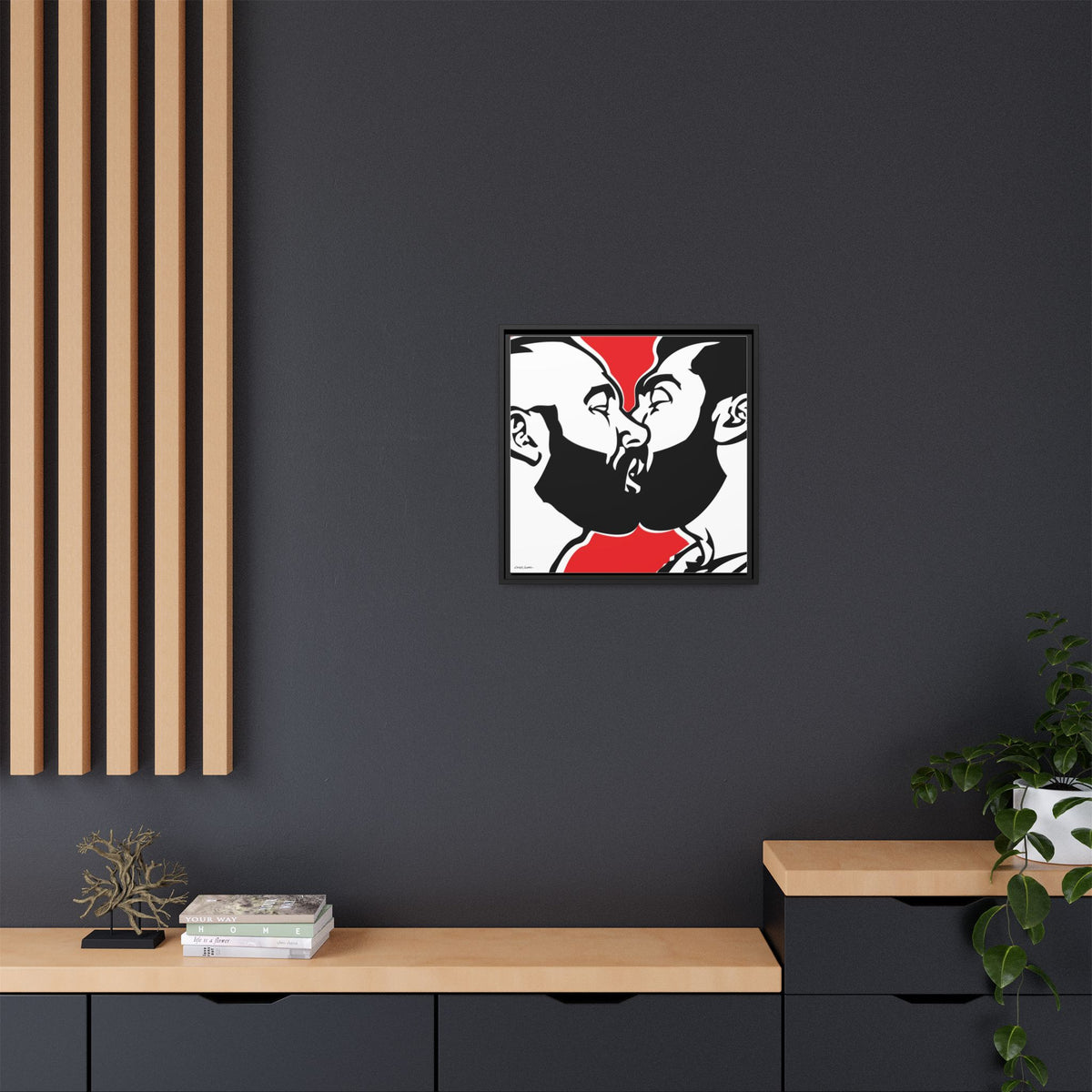 Love is Love, Giclee Print on Matte Canvas, Framed (Multi-color)