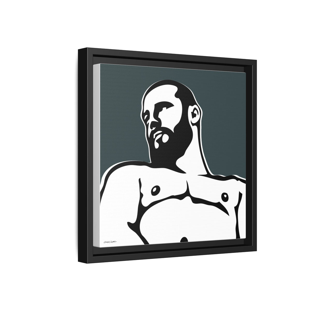 Bear, Giclee Print on Matte Canvas, Framed (Multi-color)