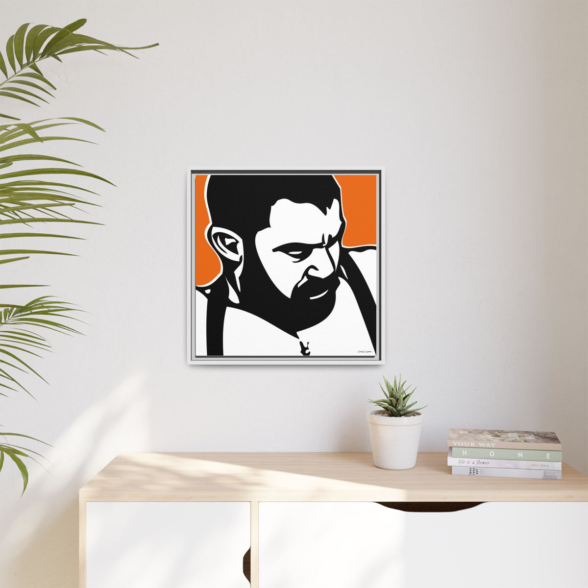 Suspenders, Matte Canvas, Framed (Multi-color)