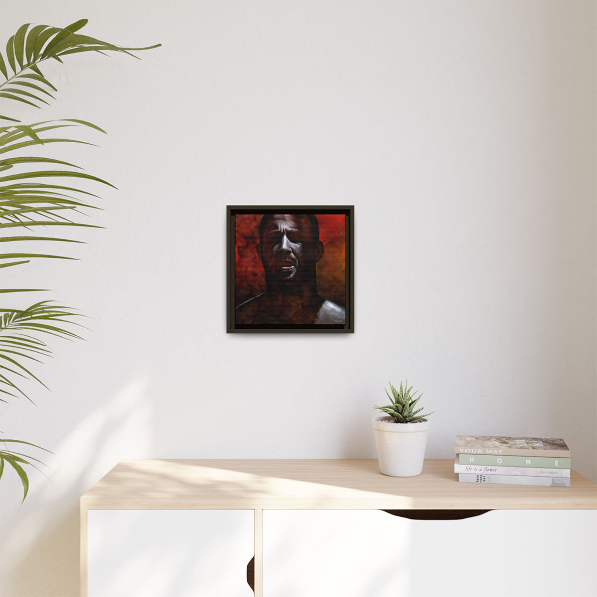 In the Darkness, Matte Canvas, Framed (Multi-color)