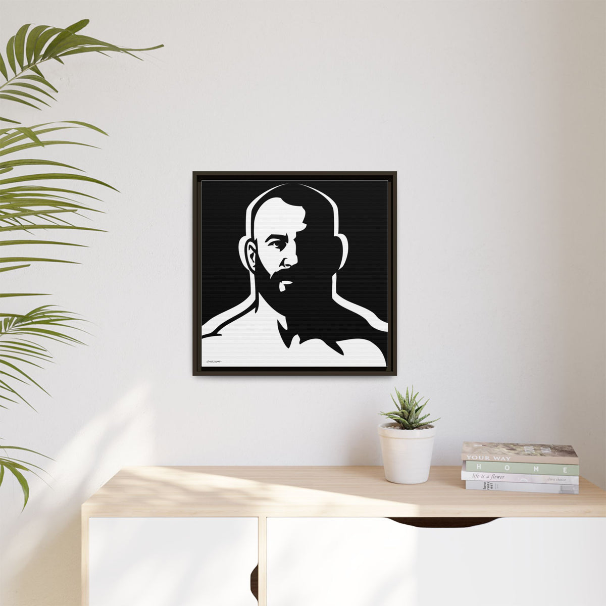 Dark Room, Giclee Print on Matte Canvas, Framed (Multi-color)