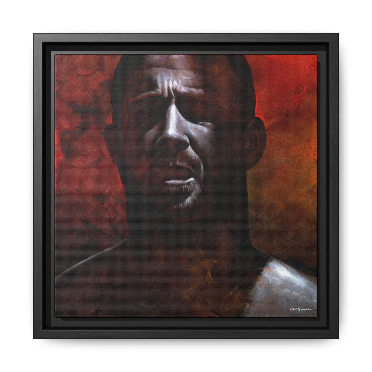 In the Darkness, Matte Canvas, Framed (Multi-color)