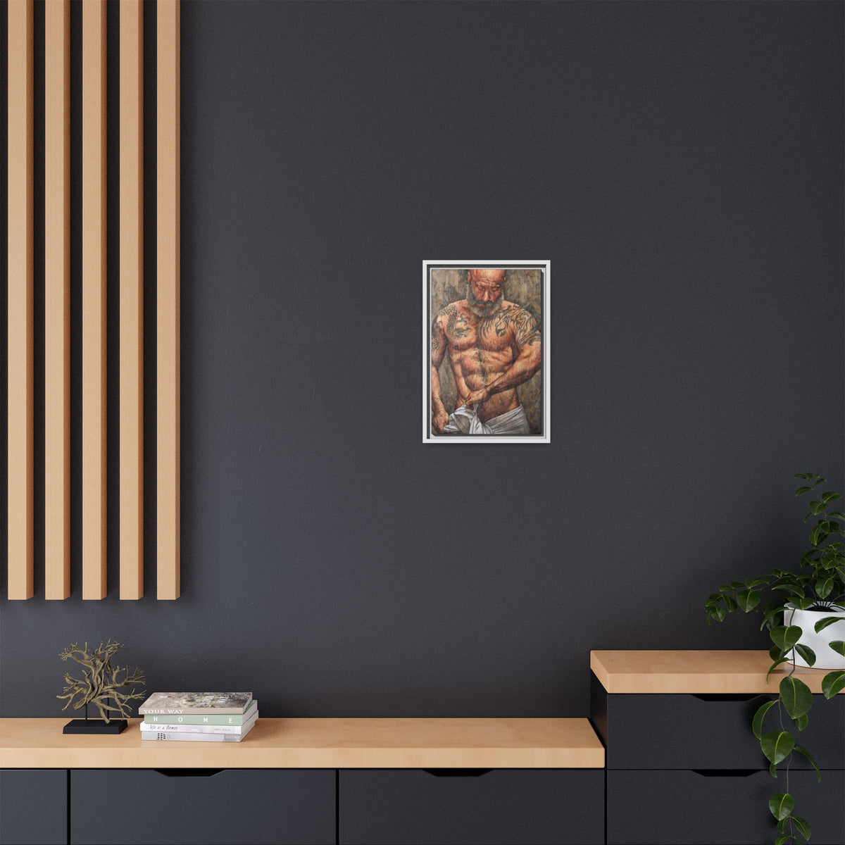 Urban Saint 1, Matte Canvas, Framed (Multi-color)