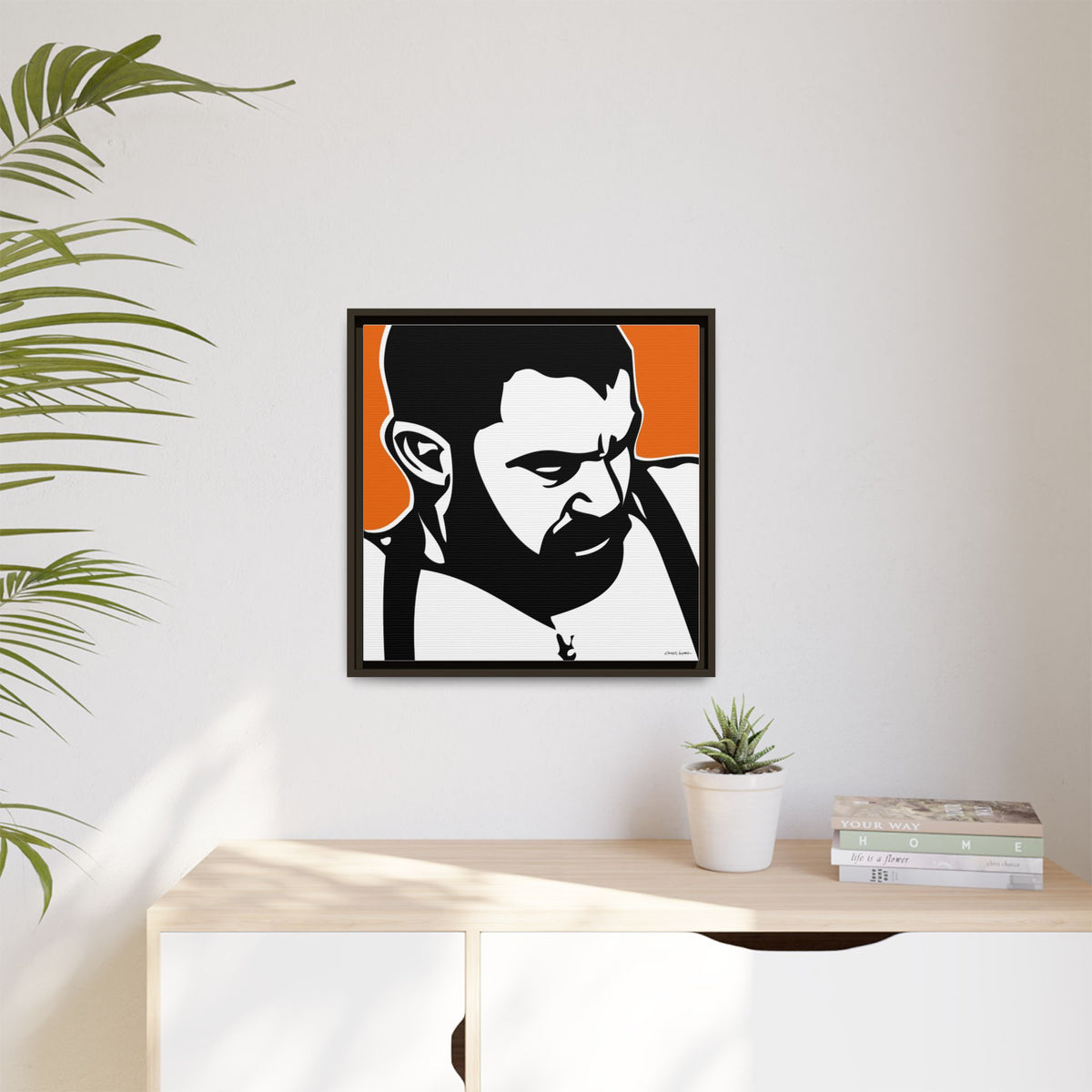 Suspenders, Matte Canvas, Framed (Multi-color)