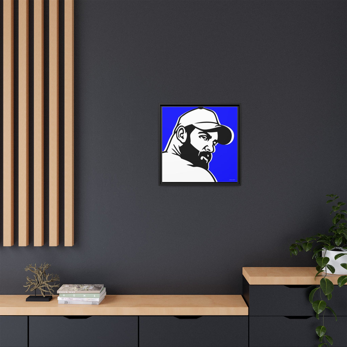 Trucker, Matte Canvas, Framed (Multi-color)