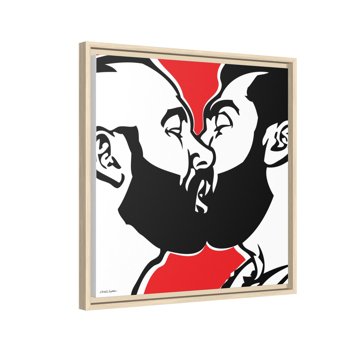 Love is Love, Giclee Print on Matte Canvas, Framed (Multi-color)