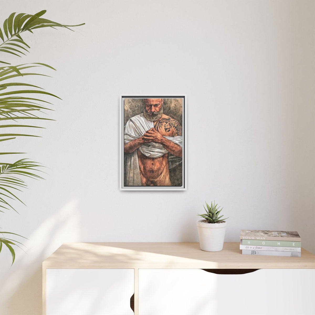 Urban Saint 1, Matte Canvas, Framed (Multi-color)