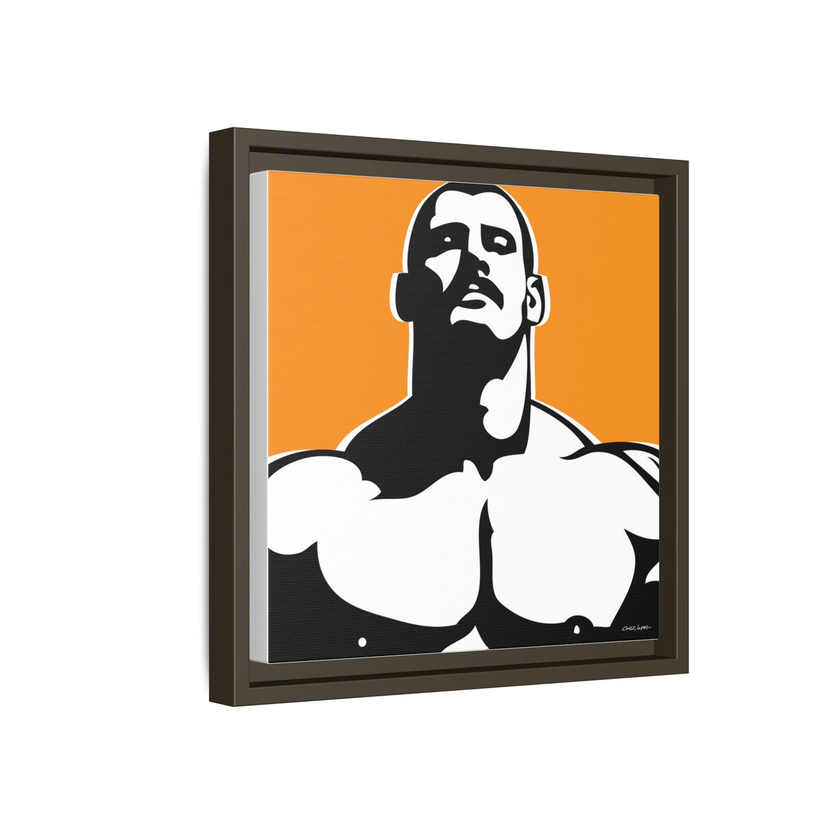 Stache, Giclee Print on Matte Canvas, Framed (Multi-color)