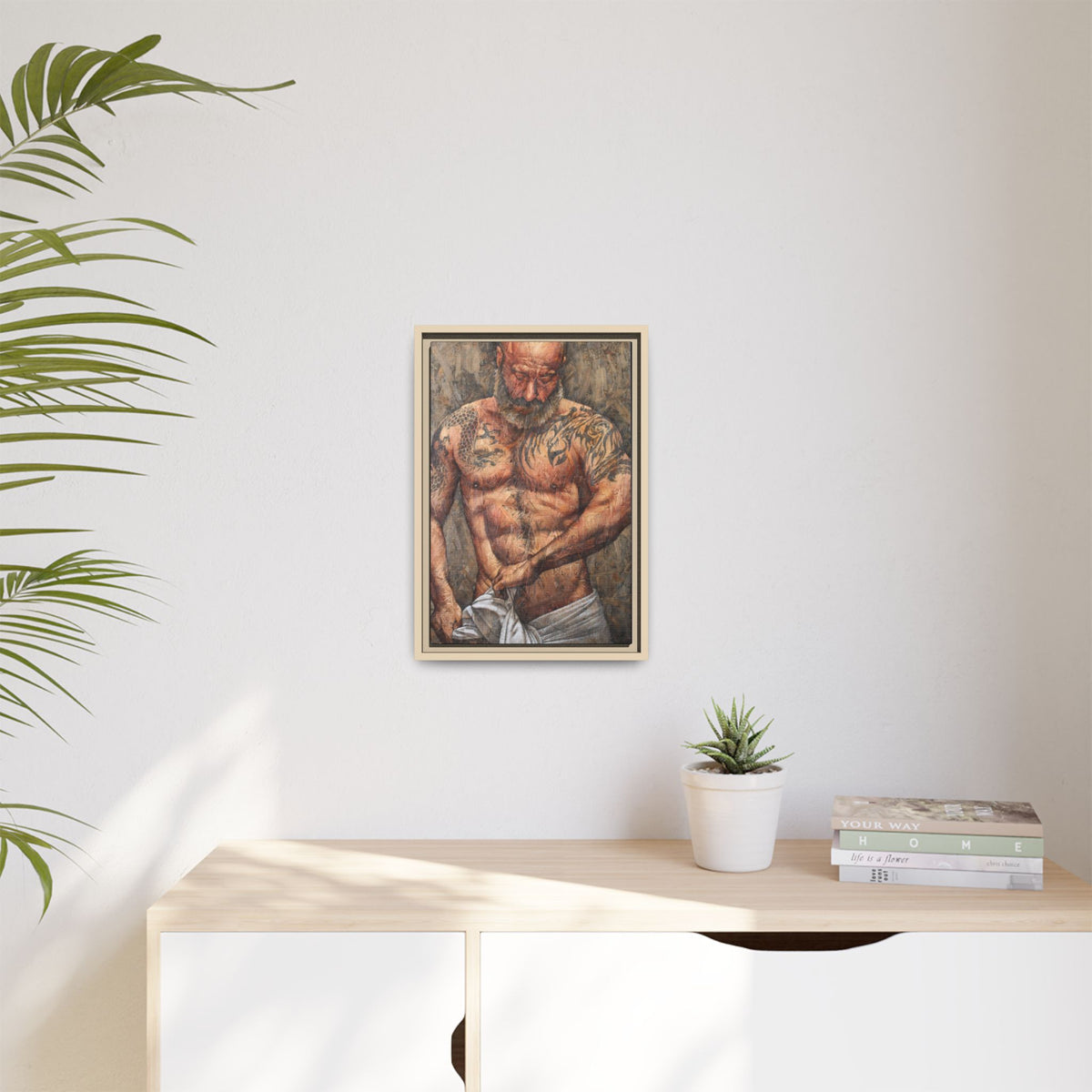 Urban Saint 1, Matte Canvas, Framed (Multi-color)
