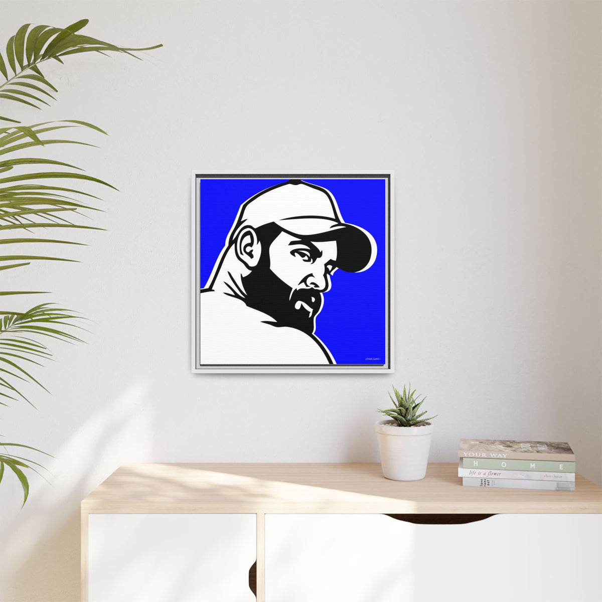 Trucker, Matte Canvas, Framed (Multi-color)