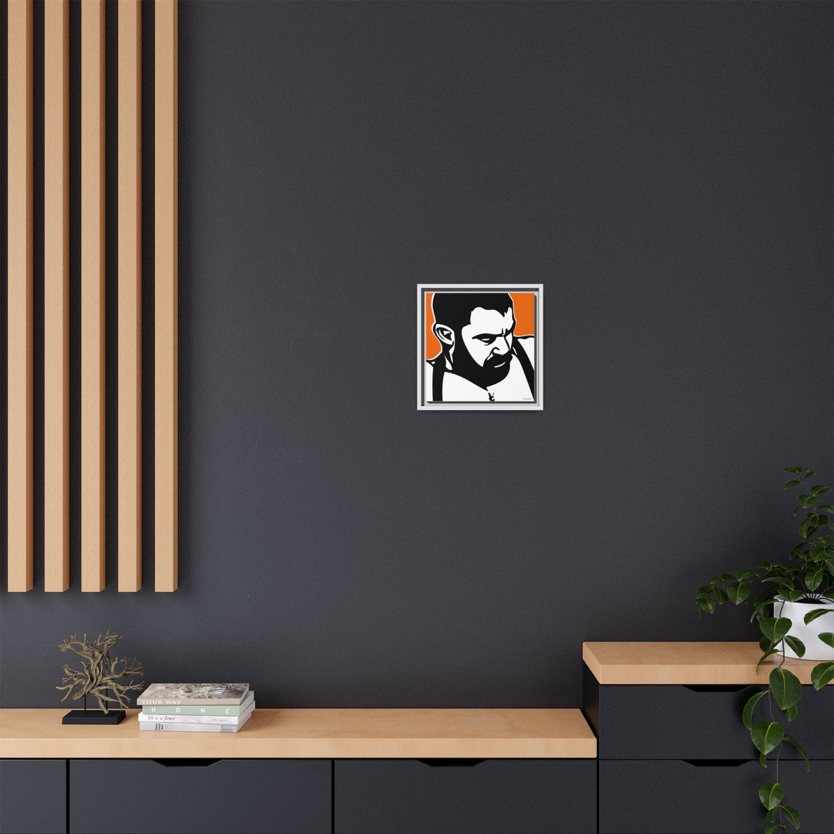 Suspenders, Matte Canvas, Framed (Multi-color)