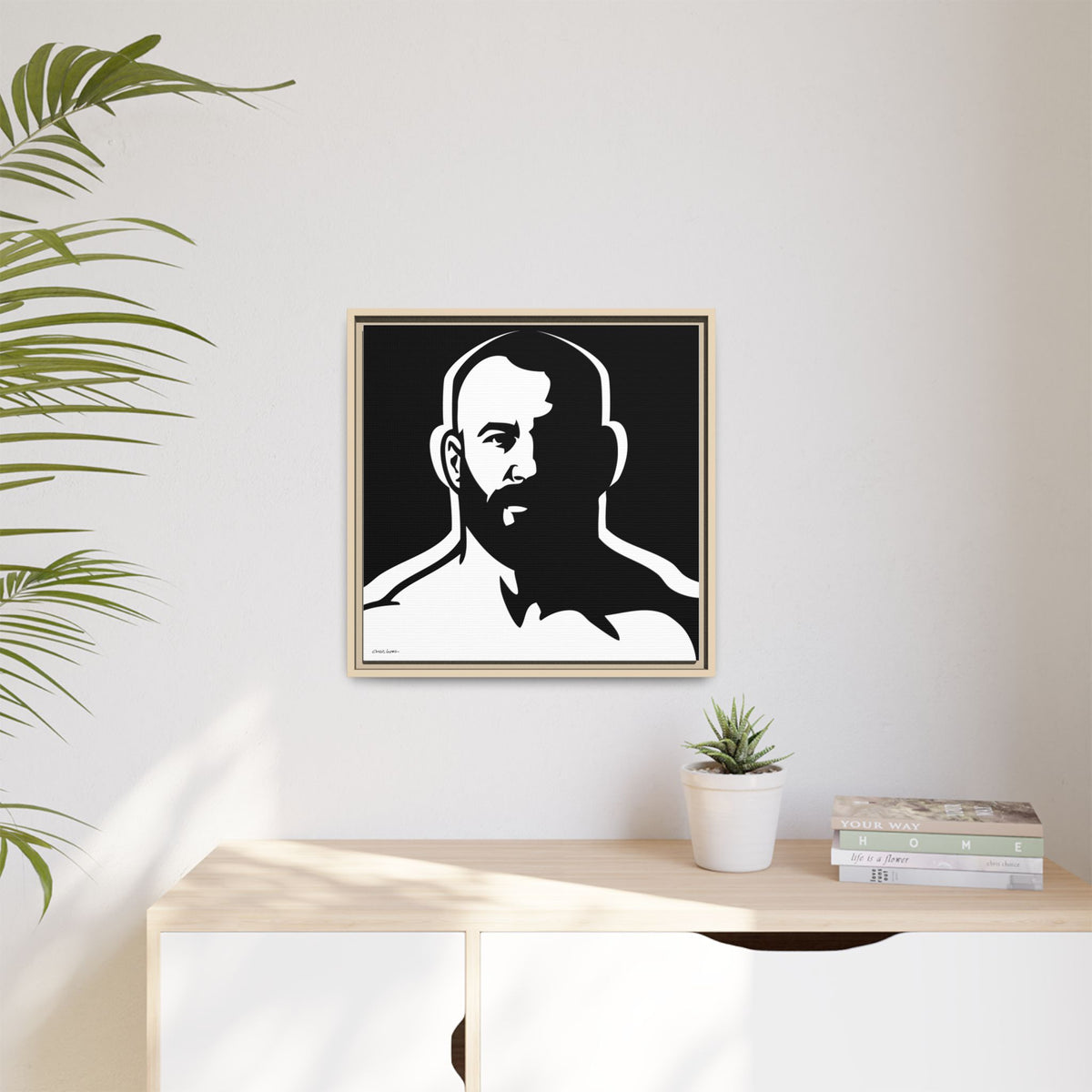 Dark Room, Giclee Print on Matte Canvas, Framed (Multi-color)