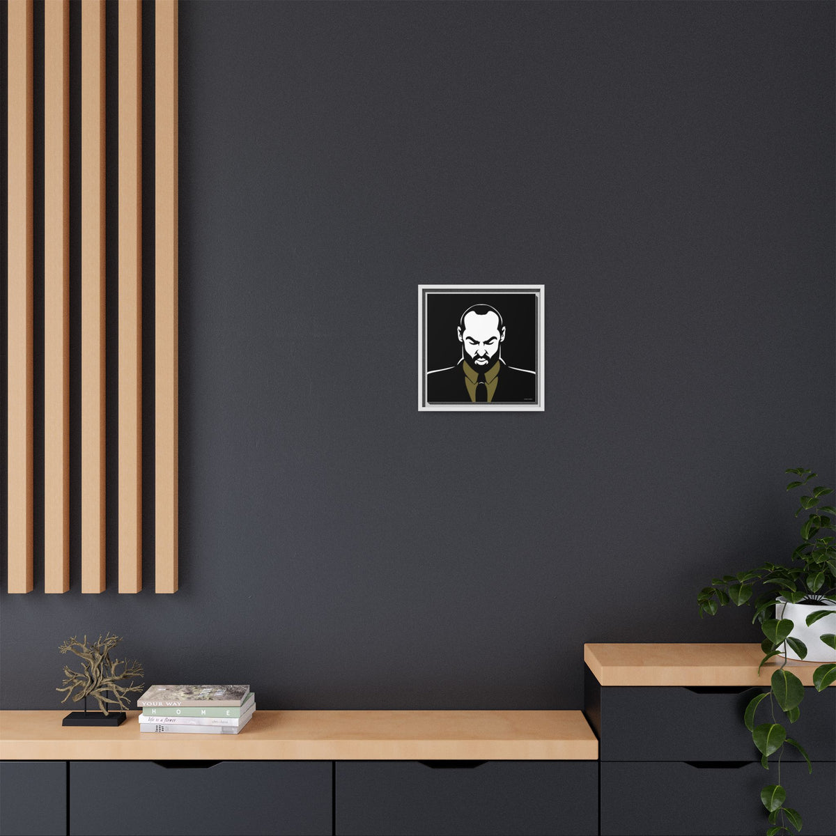 Suit, Giclee Print on Matte Canvas, Framed (Multi-color)