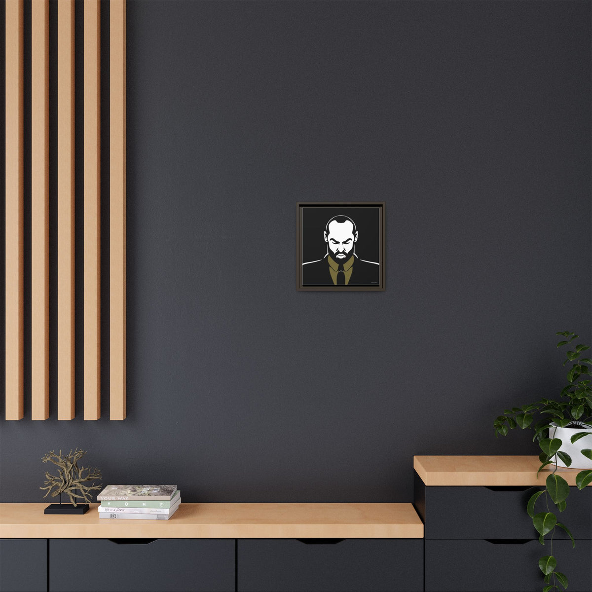 Suit, Giclee Print on Matte Canvas, Framed (Multi-color)