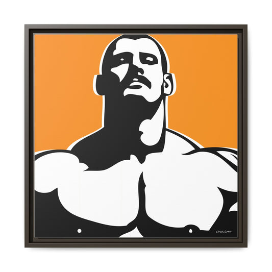 Stache, Giclee Print on Matte Canvas, Framed (Multi-color)