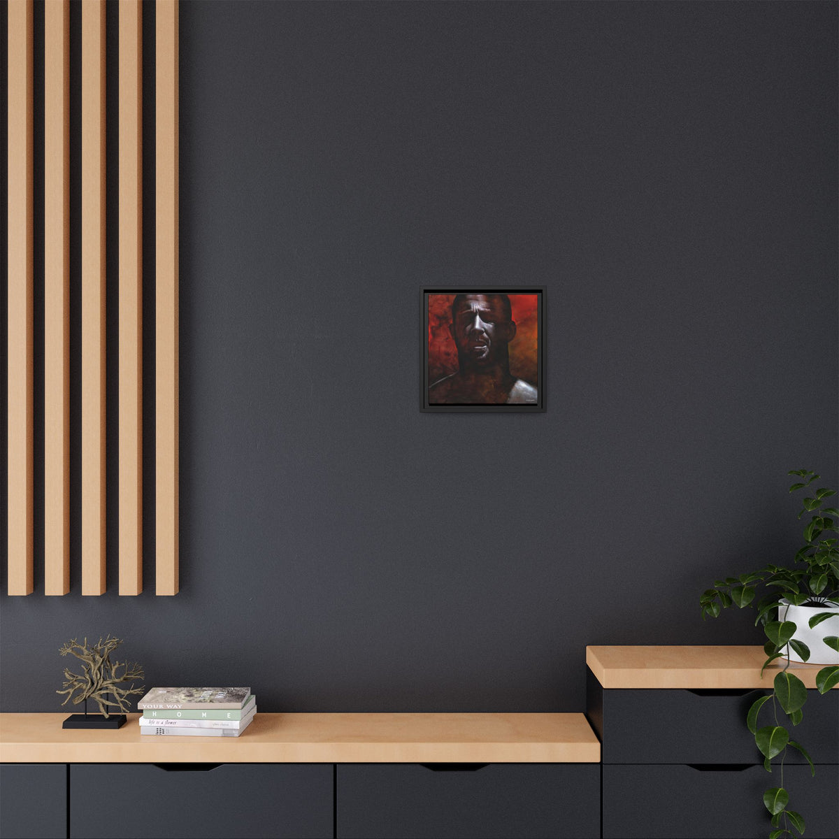 In the Darkness, Matte Canvas, Framed (Multi-color)