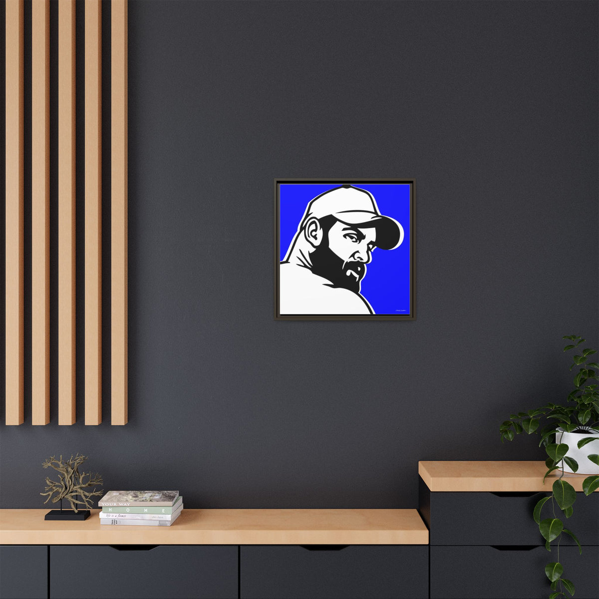 Trucker, Matte Canvas, Framed (Multi-color)