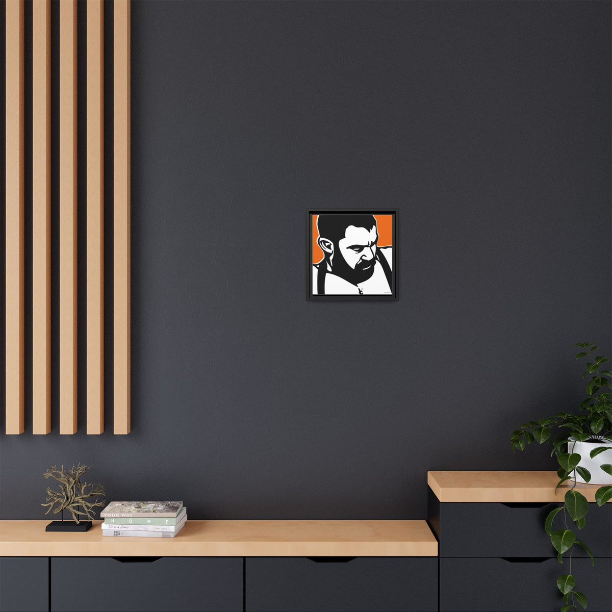 Suspenders, Matte Canvas, Framed (Multi-color)