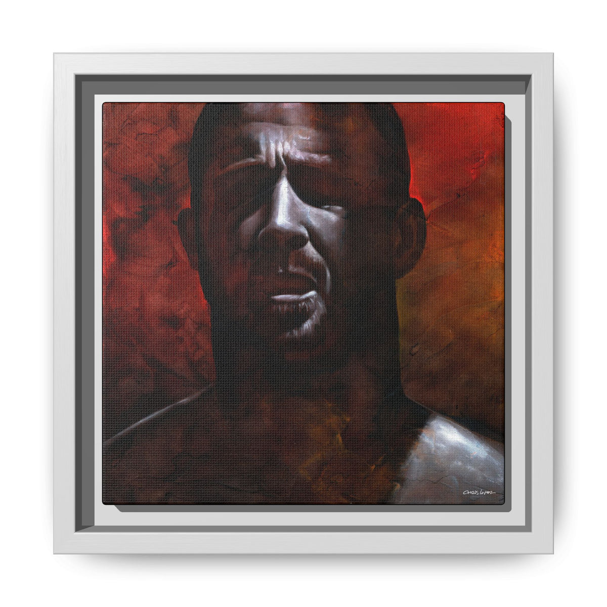 In the Darkness, Matte Canvas, Framed (Multi-color)