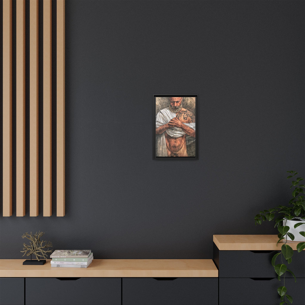 Urban Saint 1, Matte Canvas, Framed (Multi-color)