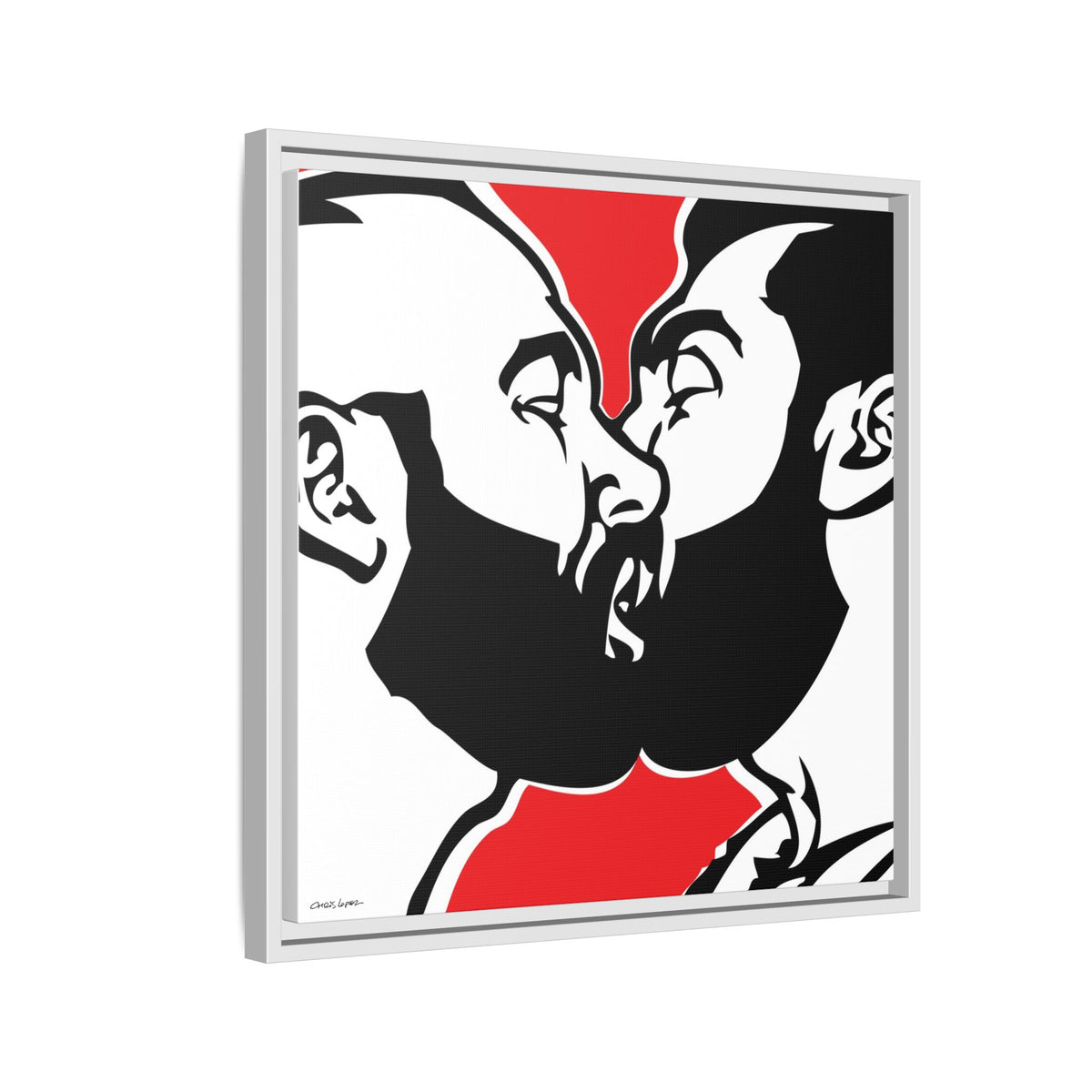Love is Love, Giclee Print on Matte Canvas, Framed (Multi-color)