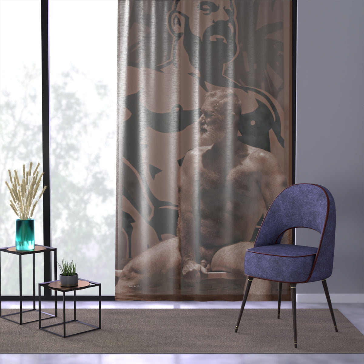 Joe 3, Textured Sheer Window Curtain